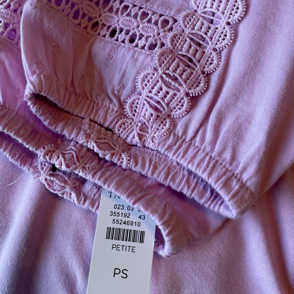 🌟HP🌟 NWT Talbots Lace Sleeve Top - Picture 4 of 6